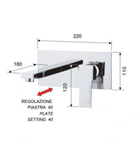 Miscelatore quadrato a parete serie qubika remer cod 75499