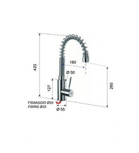 Rubinetto doccia con deviatore a tre vie serie minimal cod 76049