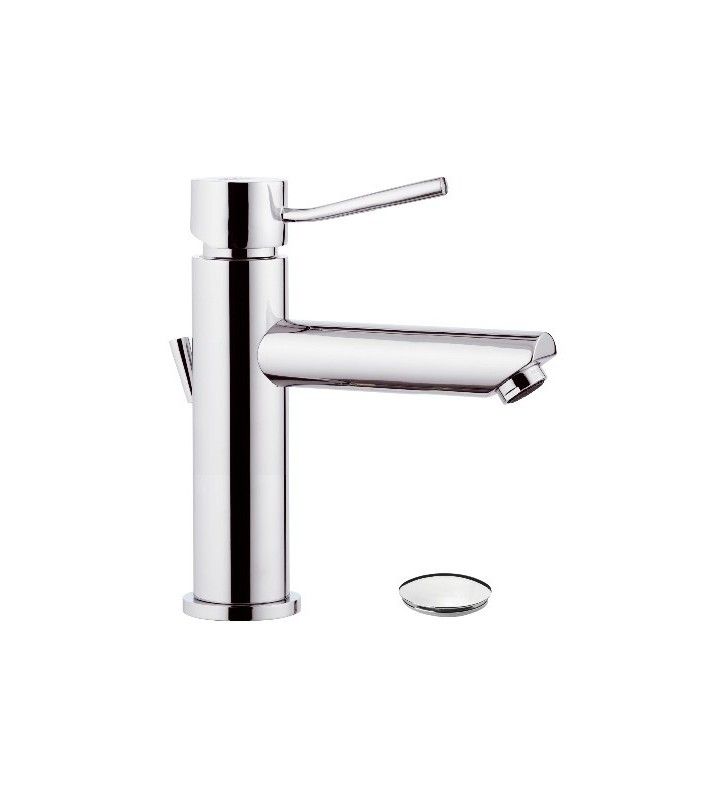 Miscelatore monocomando per lavabo design minimale con o senza scarico cod 76011