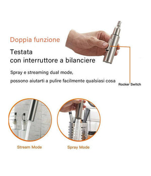 Rubinetto Monocomando Lavello Cucina Con Sensore Touch Con Doccetta Estraibile         