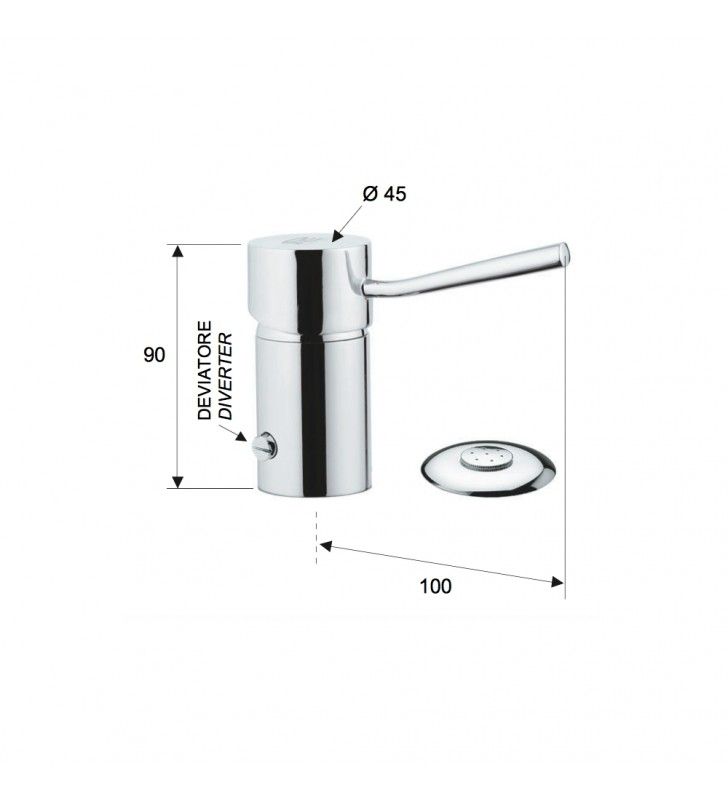 Rubinetto esterno per doccia serie minimal cod 76027