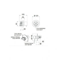 Smart - porta scopino cromato in vetro satinato cod 76057