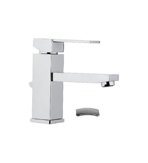 Miscelatore qubika per lavabo design moderno completo di piletta cod 75493