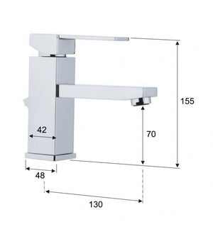 Miscelatore qubika per lavabo design moderno completo di piletta cod 75494