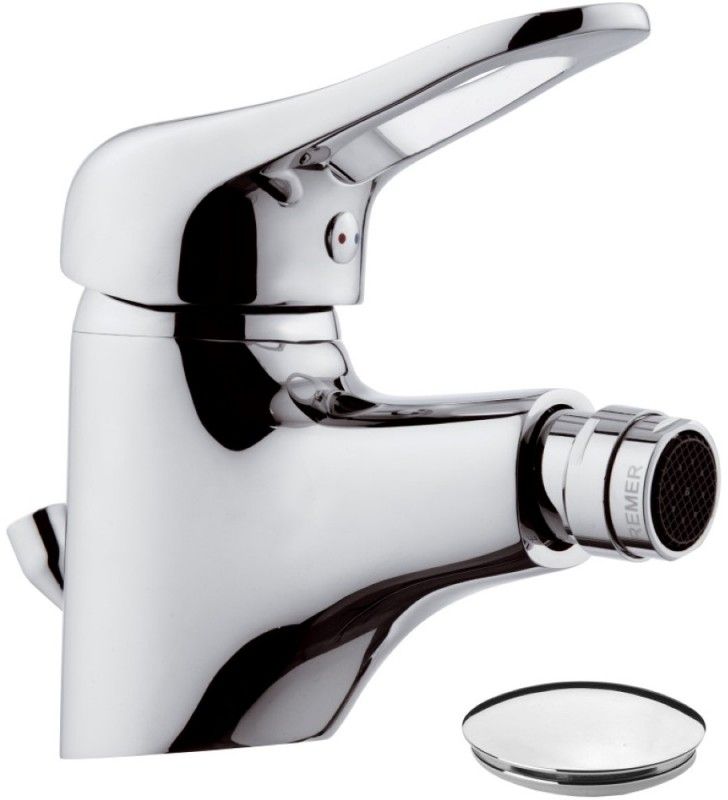 Miscelatore bidet con aeratore direzionabile e scarico remer - serie kiss cod 76165