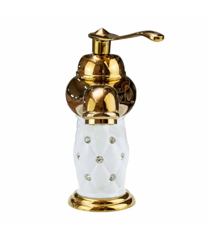 Rubinetto Per Lavabo Con Brillantini Miscelatore Bagno Monoforo Oro Basso 52149         