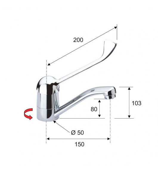 Rubinetto bidet con aeratore direzionabile e scarico in plastica remer - serie kiss cod 76167