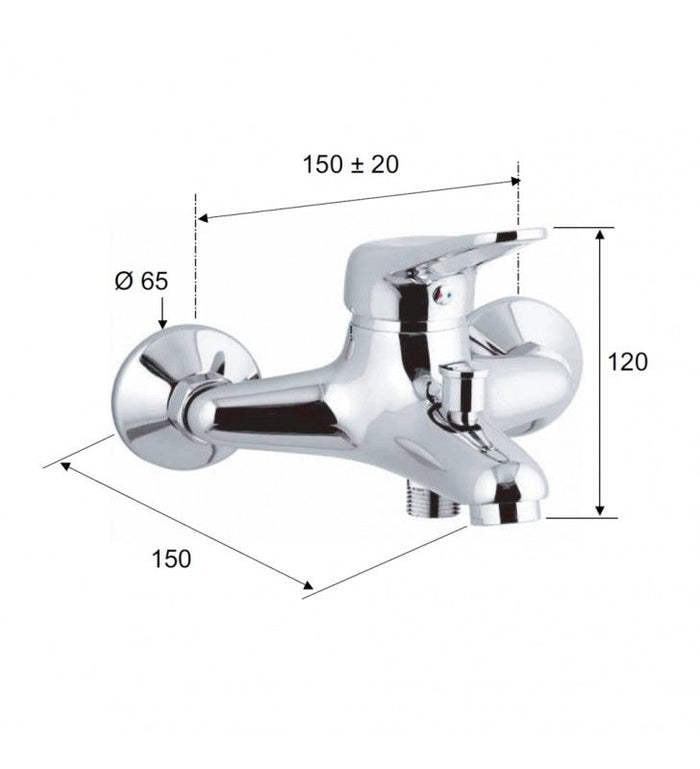 Rubinetto incasso vasca/doccia con deviatore remer - serie kiss cod 76154