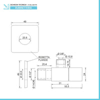 Rubinetto sottolavabo quadrato 1/2€ x 3/8€ cromato