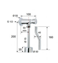 Doccetta bidet a pulsante lux con impugnatura bombata cod 75777