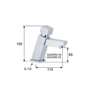 Rubinetto temporizzzato a pulsante per doccia esterno cod 75764