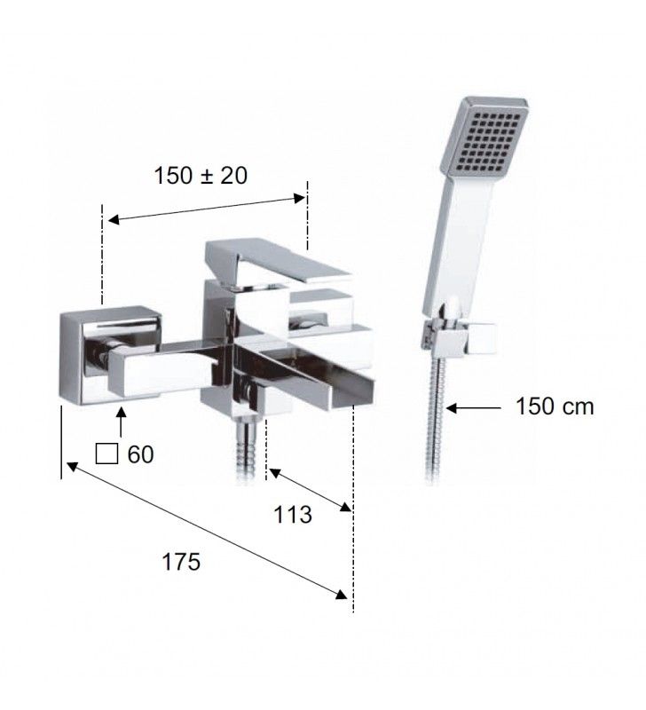 Miscelatore in ottone cromato con bocca a cascata remer cod 76419