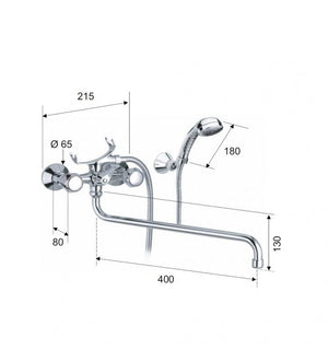 Remer batteria lavabo 3 fori - serie 1000 2000 cod 76680