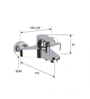 Rubinetto vasca/doccia - serie class line cod 75863