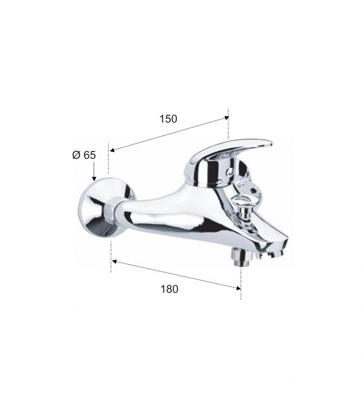 Miscelatore in ottone cromato per lavabo serie ten remer cod 76526