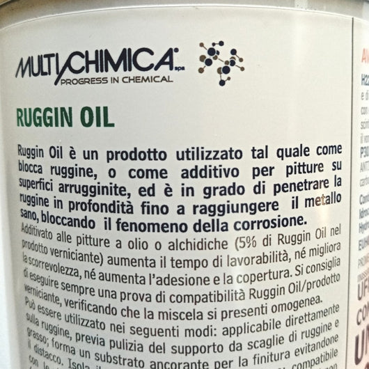 Ruggin oil 500ml blocca ruggine additivo anticorrosivo trasparente per vernice