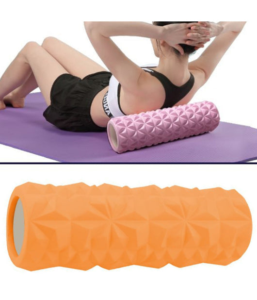 Rullo Fitness Pilates Schiuma Tubo Esercizi Palestra Yoga Massaggi Schiena 13x33         