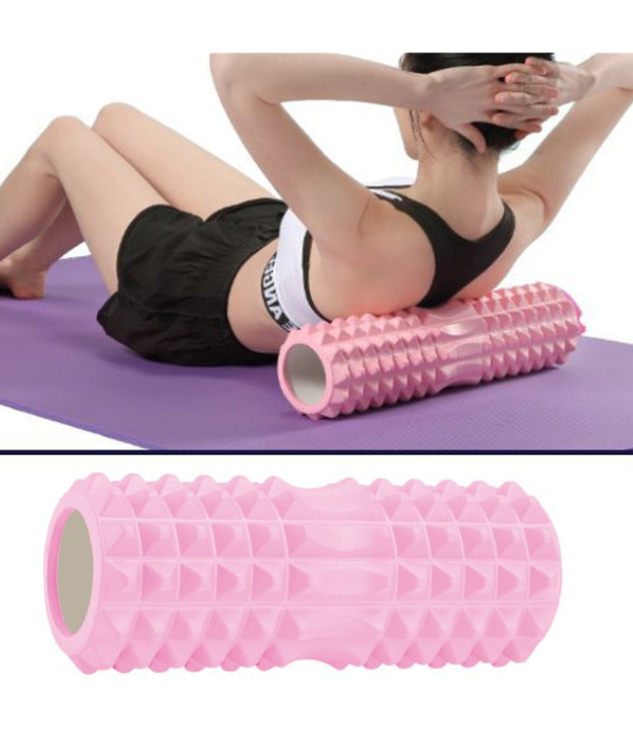 Rullo Fitness Pilates Schiuma Tubo Esercizi Palestra Yoga Massaggi Schiena 33x13         