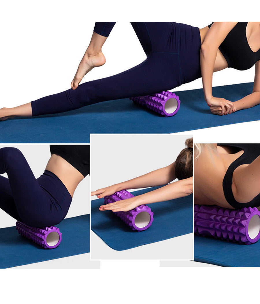 Rullo Fitness Pilates Schiuma Tubo Esercizi Palestra Yoga Massaggi Schiena 33x14         