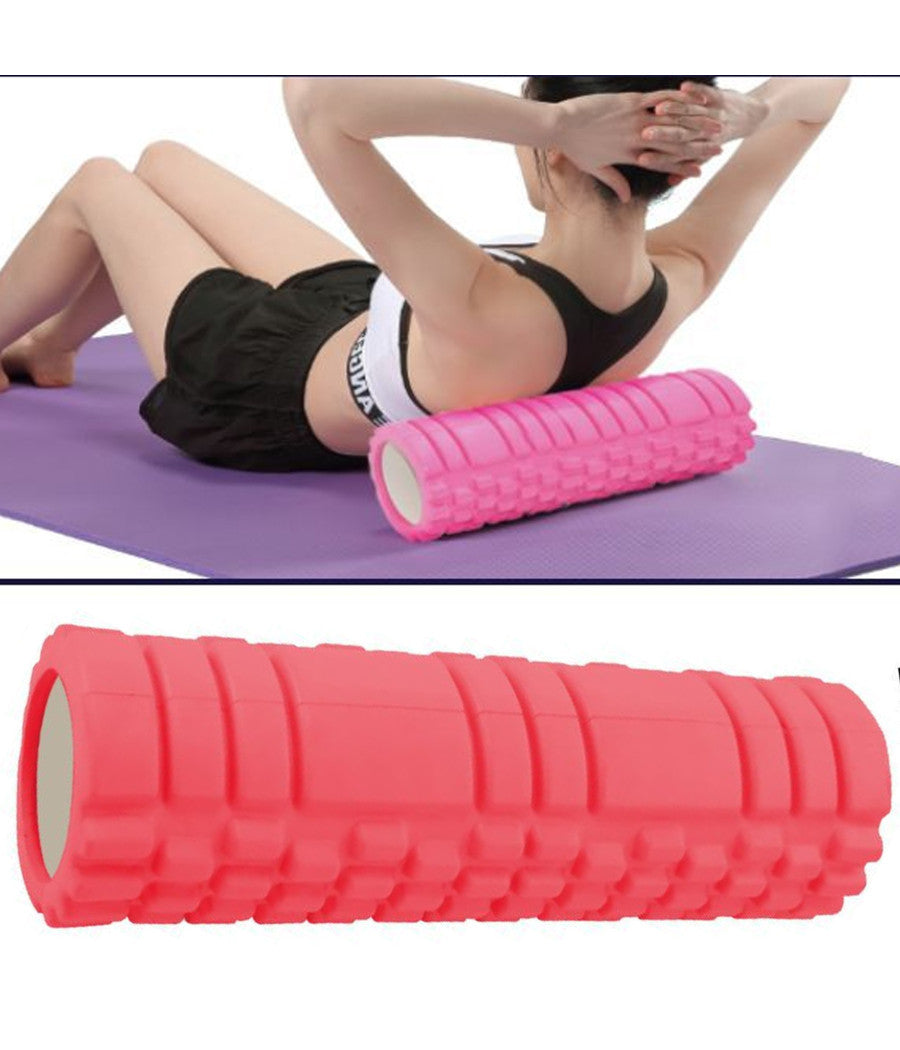 Rullo Fitness Pilates Schiuma Tubo Esercizi Palestra Yoga Massaggi Schiena 45x14         