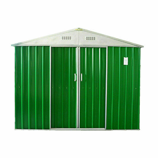 CASETTA BOX GIARDINO RIPOSTIGLIO PORTA ATTREZZI 2 ANTE SCORREVOLI 267x172x194 cm 4F CLBL267172VER