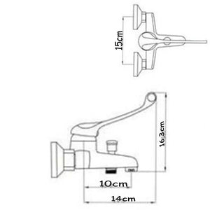 RUBINETTO MISCELATORE CROMATO CASA VASCA LAVABO LAVANDINO KIT MONTAGGIO JH-5032