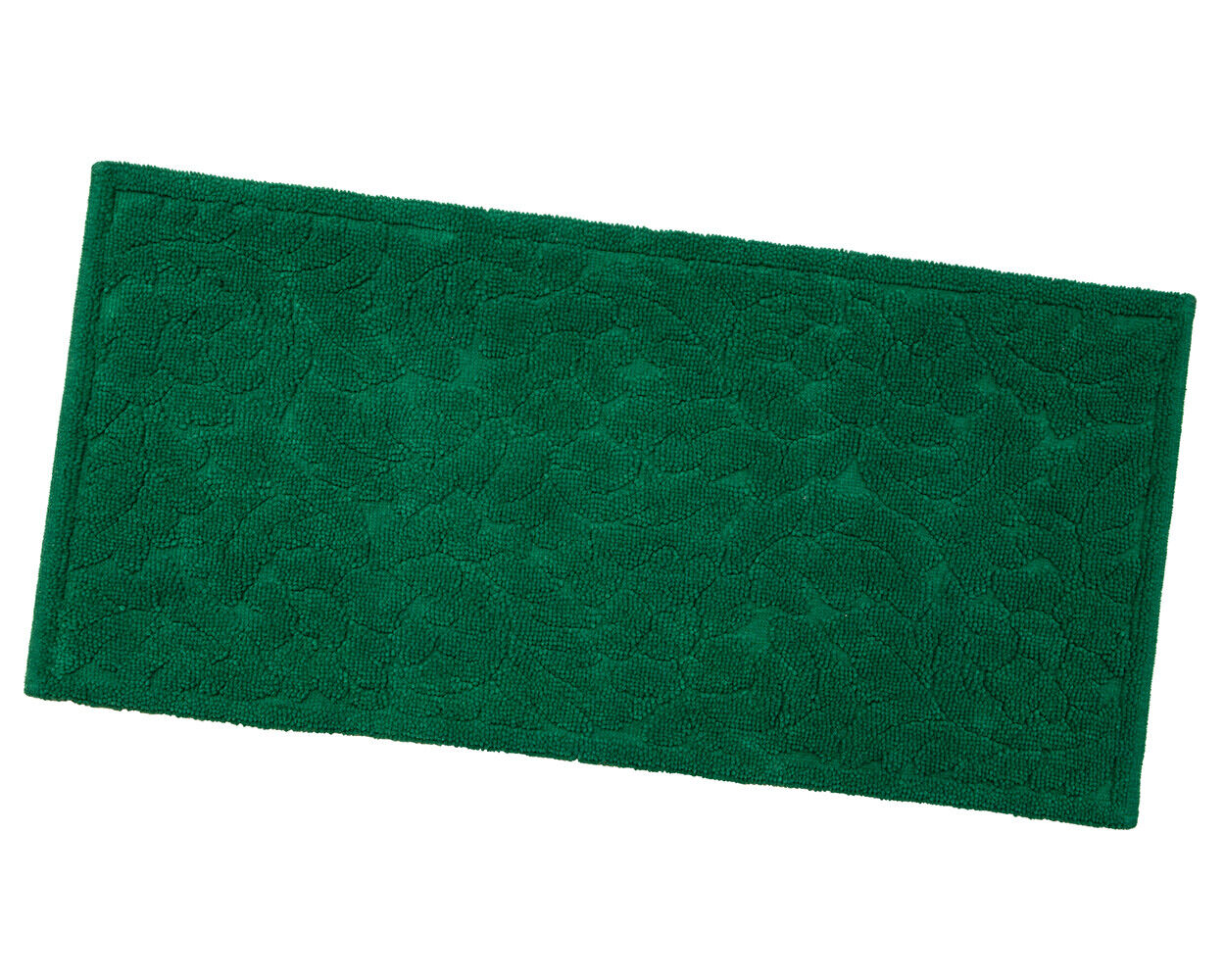 Tappeto Morbido Cotone 53x110 cm Scendiletto Bagno Camera Assorbente Antiscivolo Verde