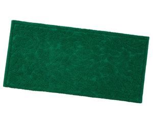 Tappeto Morbido Cotone 53x110 cm Scendiletto Bagno Camera Assorbente Antiscivolo Verde