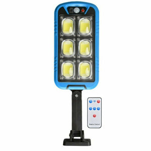 FARO LAMPIONE STRADALE PANNELLO SOLARE FOTOVOLTAICO SENSORE 150 LED COB