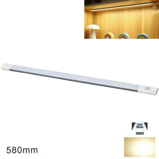 BARRA LED CUCINA LUCE NATURALE SENSORE MOVIMENTO SOTTO PENSILE RICARICABILE 58CM