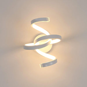 APPLIQUE LAMPADA INTERNO MODERNA PARETE MURO SPIRALE 15W LUCE CALDA ST-004