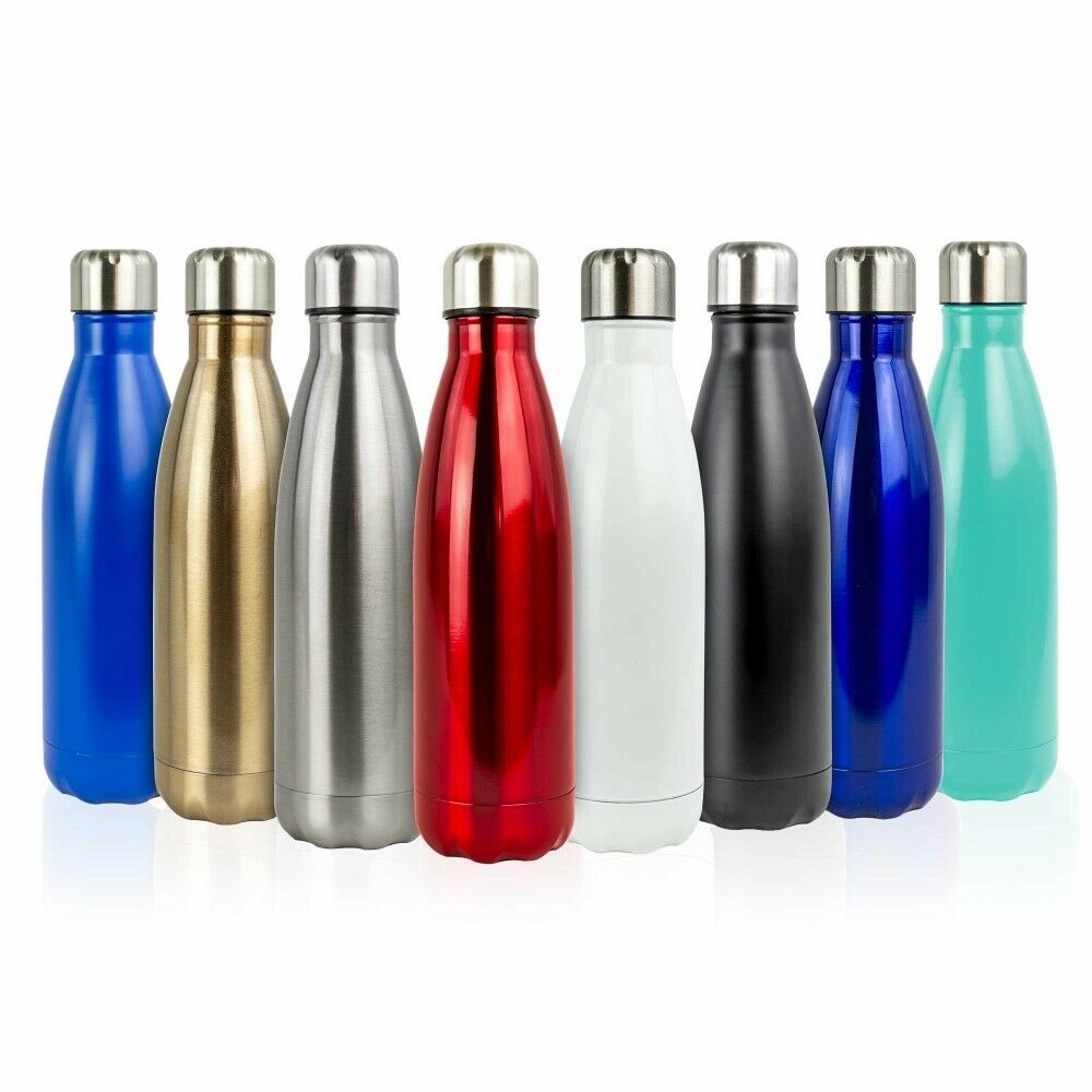 PORTATILE BORRACCIA BOTTIGLIA D'ACQUA ACCIAIO INOX TERMICA CALDO FREDDO 550 ML