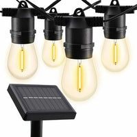 CATENA LUMINOSA DA ESTERNO INTERNO SOLARE 10 LAMPADINE BIANCO CALDO 2700K LED