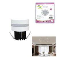 MINI FARETTO LED 3W SOFFITTO TONDO INCASSO MOLLA 4CM LED BIANCO FREDDO 6000K