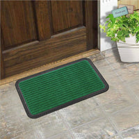 Zerbino Ingresso Antiscivolo Robusto Assorbente Tappeto Gommato Asciugapassi Verde 25x60 cm