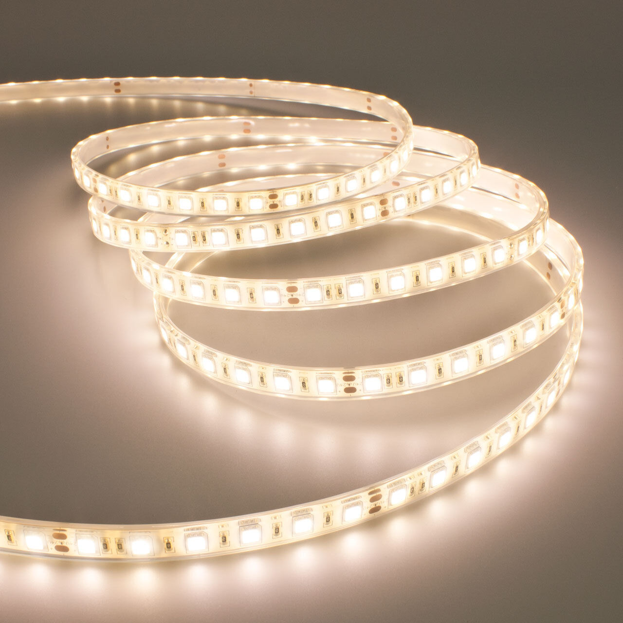 STRISCIA STRIP LED SMD 5050 FLESSIBILE 5M ADESIVA LUCE BIANCA NATURALE IP65