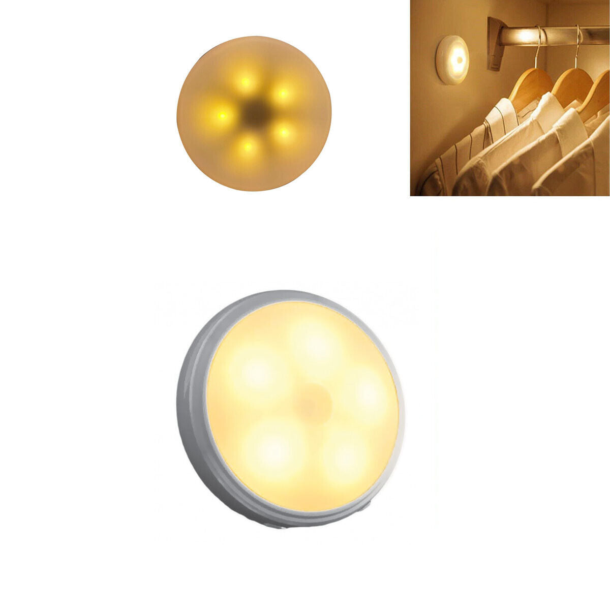 LAMPADA LED DA ARMADIO LUCE DA PARETE NOTTURNA ADESIVO MAGNETICO TE-B0339