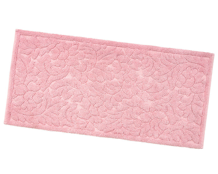 Tappeto Morbido Cotone 63x140 cm Scendiletto Bagno Camera Assorbente Antiscivolo Rosa