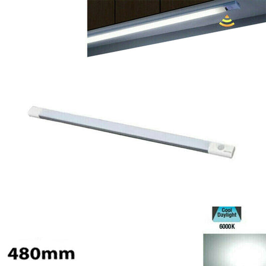 BARRA A LED CUCINA LUCE FREDDA SENSORE MOVIMENTO SOTTO PENSILE RICARICABILE 48CM