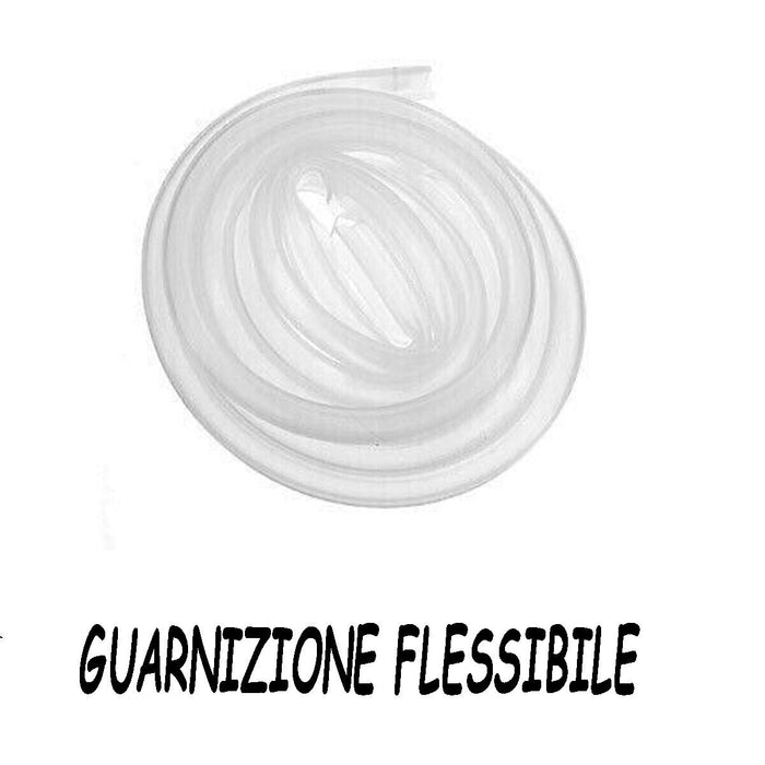 GUARNIZIONE BOX DOCCIA PROFILO A RICAMBIO SILICONE TRASPARENTE 10 MM 2MT 74232