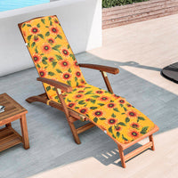 Cuscino Sdraio Poltrona Morbido Girasoli Copri Lettino Relax Pieghevole Made In Italy Giallo