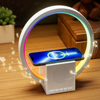 CASSA SPEAKER RICARICABILE LAMPADA LED RGB RICARICA WIRELESS BLUETOOTH RADIO 258