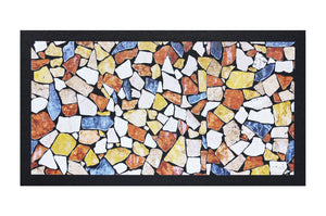 Zerbino Ingresso 40X70 cm Gomma Sostenibile Antiscivolo Pietre Mosaico Maioliche DIS_C