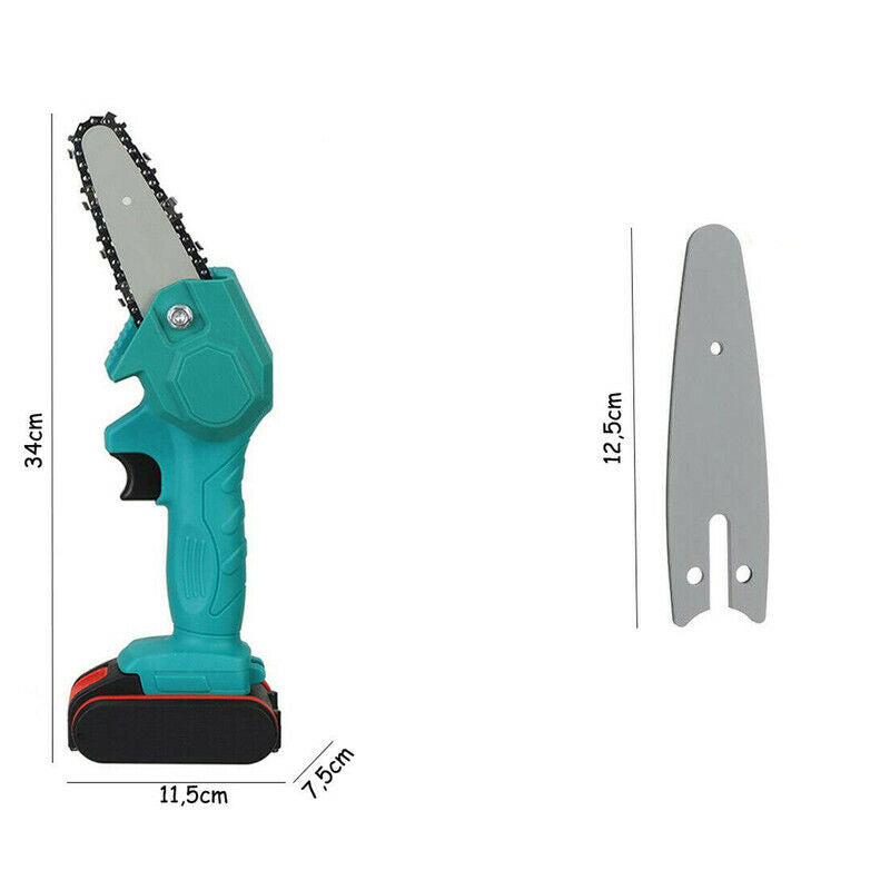 MINI SEGA ELETTRICA A BATTERIA 24V MOTOSEGA 4 POLLICI CON CATENA POTATURA RAMI