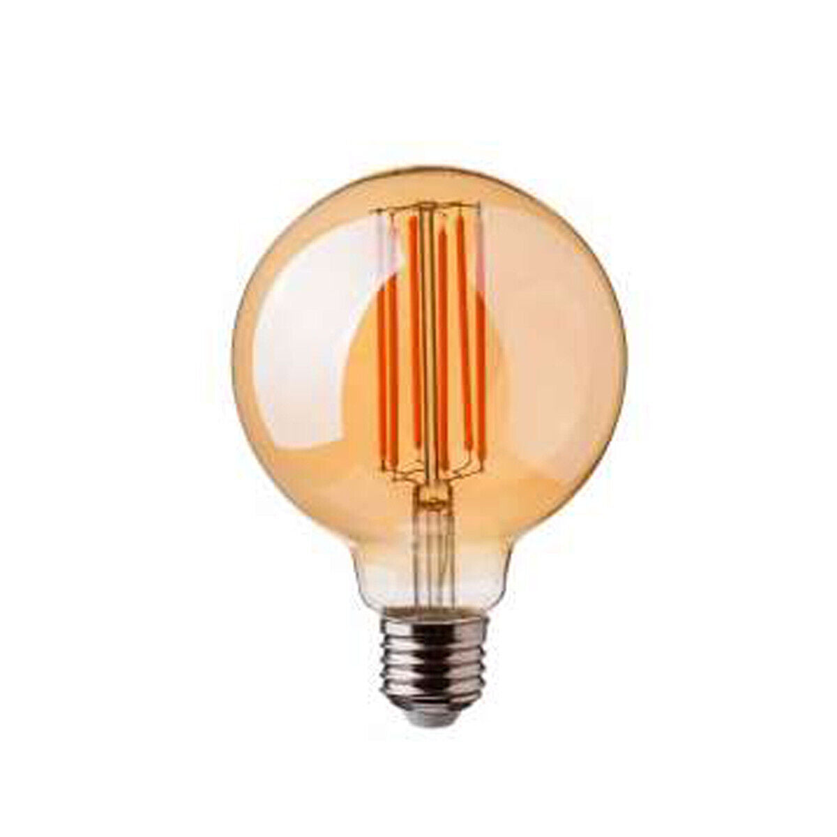 LAMPADINA LED FILAMENTO G95 VINTAGE LAMPADA BULBO E27 7W WATT LUCE CALDA 2700K