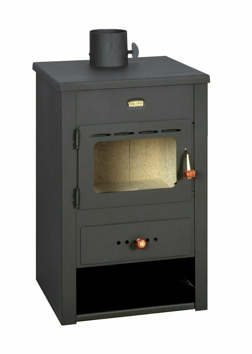 Stufa a legna Camino multicombustibile Bruciatore a legna Vetro ceramico 10kw Prity K12