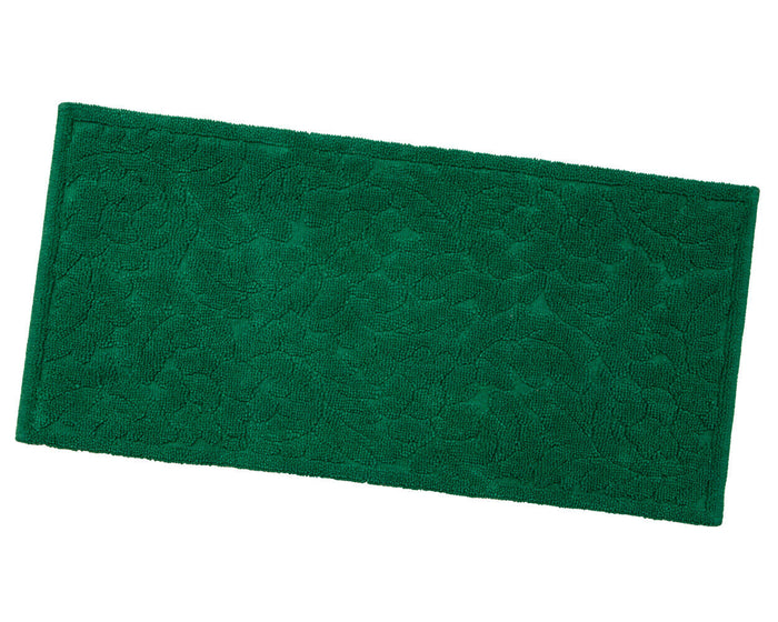 Tappeto Morbido Cotone 63x140 cm Scendiletto Bagno Camera Assorbente Antiscivolo Verde