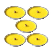 5 CANDELE CITRONELLA FIACCOLA IN ALLUMINIO ANTI ZANZARE PROFUMO AMBIENTE 15 CM