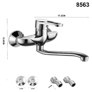 RUBINETTO MISCELATORE CROMATO CASA VASCA LAVABO LAVANDINO KIT MONTAGGIO 8563