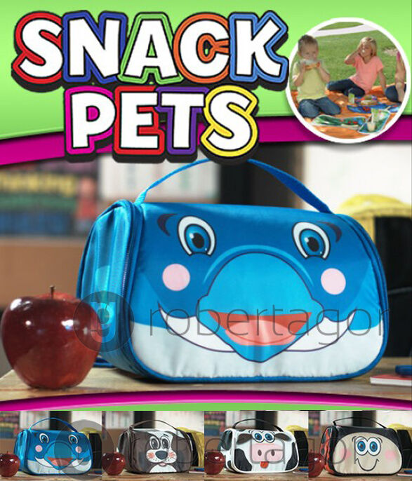 BORSA TERMICA E MATTONELLA GHIACCIO SNACK PETS CIBI 7 ORE BAMBINI PIC NIC PRANZO